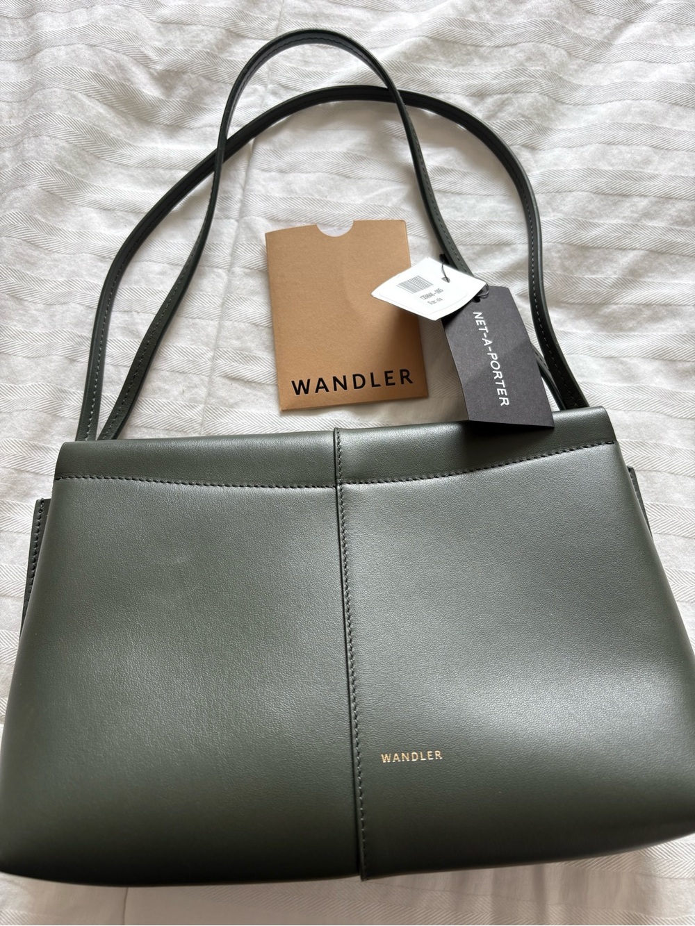 NBW- Wandler Olive Green Leather Shoulder Bag